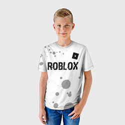 Футболка детская Roblox glitch на светлом фоне: символ сверху, цвет: 3D-принт — фото 2