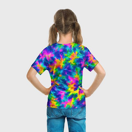 Детская футболка Тай-дай цветные краски / 3D-принт – фото 6