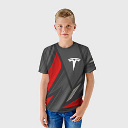 Футболка детская Tesla sports racing, цвет: 3D-принт — фото 2