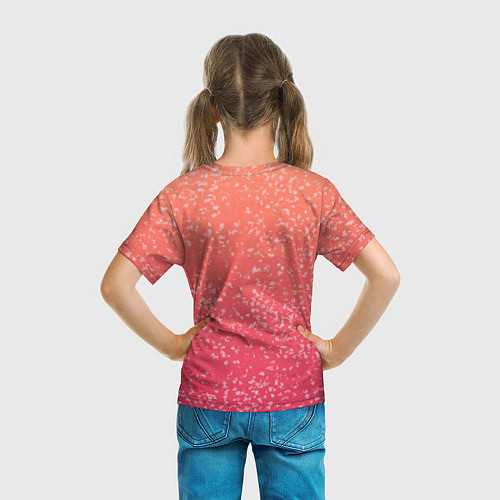 Детская футболка Абстракция персиковый / 3D-принт – фото 6
