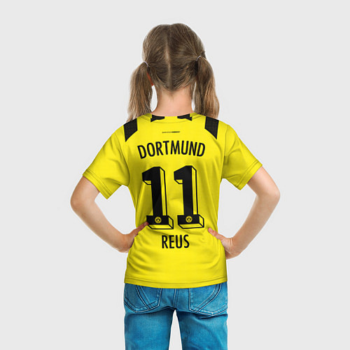 Детская футболка Марко Ройс Боруссия Дортмунд форма 2223 домашняя / 3D-принт – фото 6