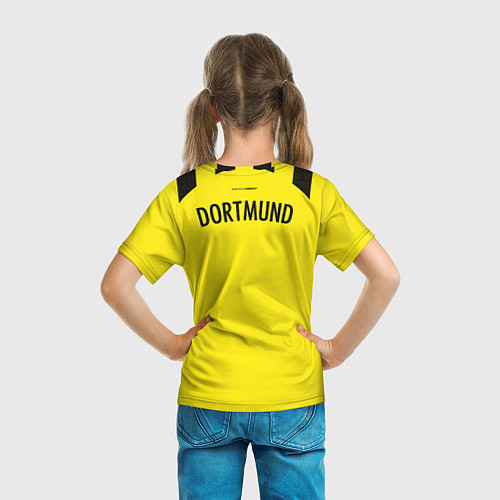 Детская футболка ФК Боруссия Дортмунд форма 2223 домашняя / 3D-принт – фото 6