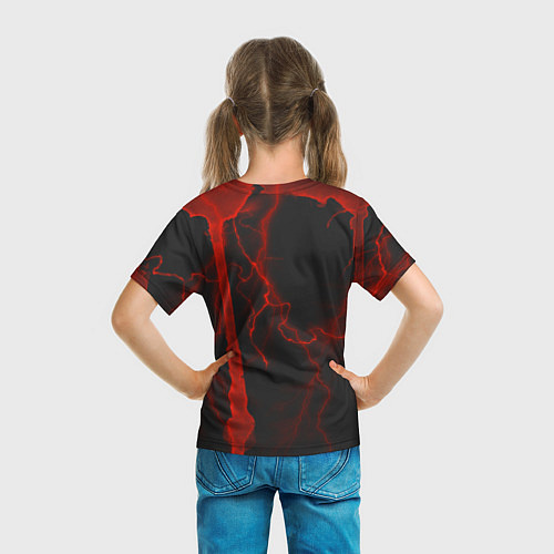Детская футболка Гранж, разводы и паук / 3D-принт – фото 6