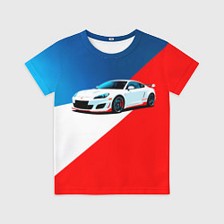 Футболка детская Нарисованный автомобиль, цвет: 3D-принт