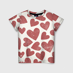 Футболка детская Hearts, цвет: 3D-принт