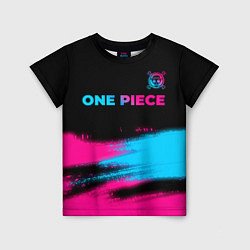 Футболка детская One Piece - neon gradient: символ сверху, цвет: 3D-принт