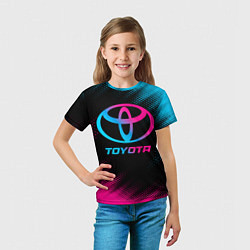 Футболка детская Toyota - neon gradient, цвет: 3D-принт — фото 2