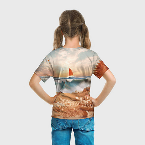 Детская футболка Парусник в море / 3D-принт – фото 6