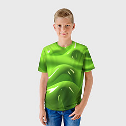 Футболка детская Зеленая слизь, цвет: 3D-принт — фото 2