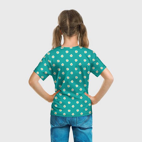 Детская футболка Паттерн ромашки / 3D-принт – фото 6