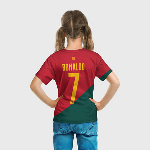 Детская футболка Криштиану Роналду сборная Португалии 7 / 3D-принт – фото 6