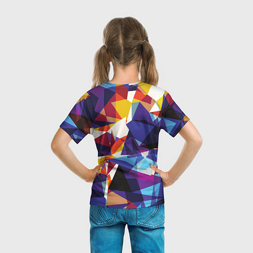 Детская футболка Мозаичный узор / 3D-принт – фото 6