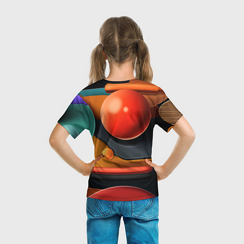 Детская футболка Геометрия фигур / 3D-принт – фото 6