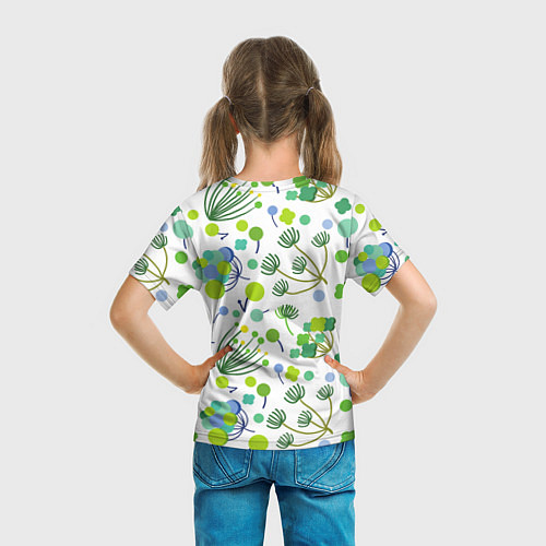 Детская футболка Green bloom / 3D-принт – фото 6