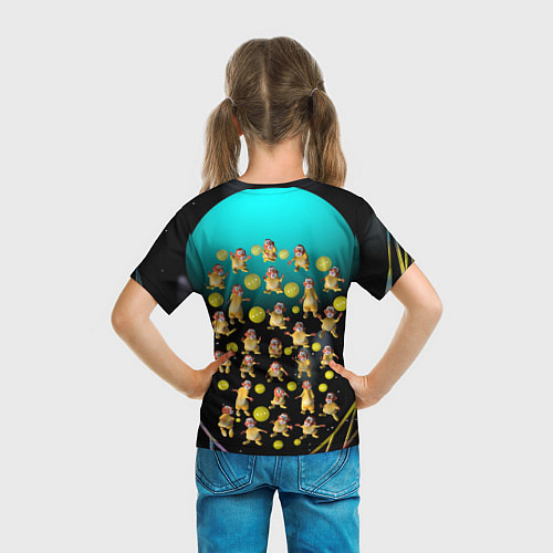 Детская футболка Клоуны в лунной сети / 3D-принт – фото 6