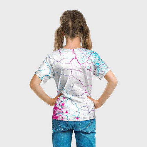Детская футболка Death Stranding neon gradient style: надпись, симв / 3D-принт – фото 6