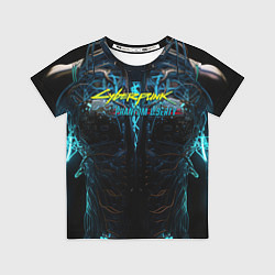 Футболка детская Cyberpunk 2077 phantom liberty cyborg, цвет: 3D-принт