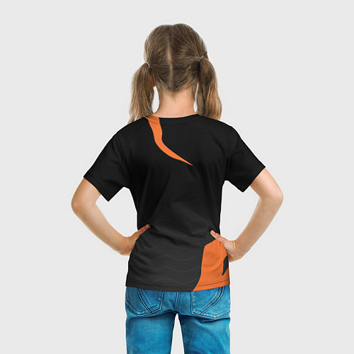 Детская футболка Форма TNC Prredator Orange / 3D-принт – фото 6