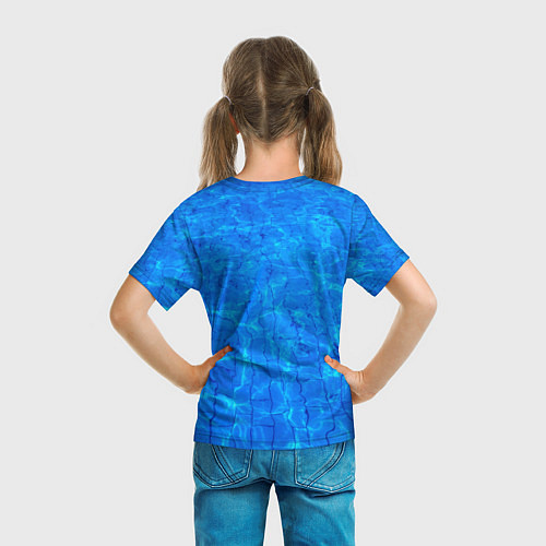 Детская футболка Будь спокоен и плавай / 3D-принт – фото 6