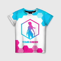 Футболка детская Tomb Raider neon gradient style, цвет: 3D-принт