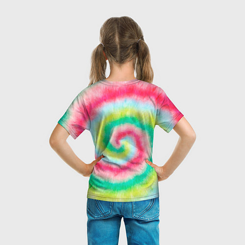 Детская футболка Тай дай клубничный / 3D-принт – фото 6