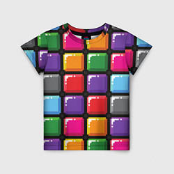 Футболка детская Пиксельные кубики, цвет: 3D-принт