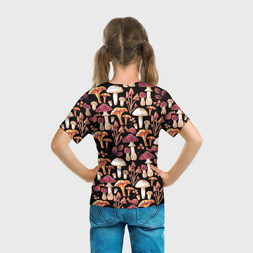 Детская футболка Грибы в сепии / 3D-принт – фото 6