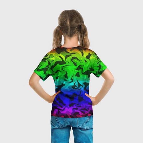 Детская футболка Камуфляж спектр / 3D-принт – фото 6