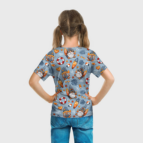 Детская футболка Пляжные гномы / 3D-принт – фото 6