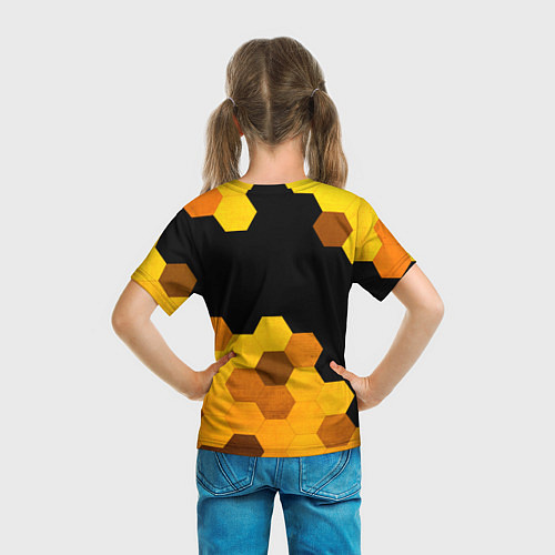 Детская футболка Need for Speed - gold gradient: символ сверху / 3D-принт – фото 6