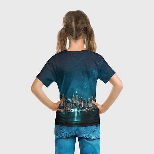 Детская футболка Большой город в звездах / 3D-принт – фото 6