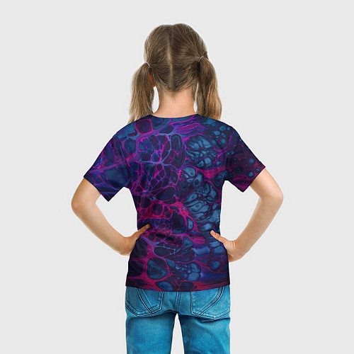 Детская футболка Неоновая лава / 3D-принт – фото 6