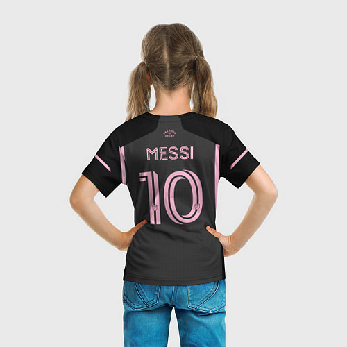 Детская футболка Лионель Месси Интер Майами форма гостевая / 3D-принт – фото 6