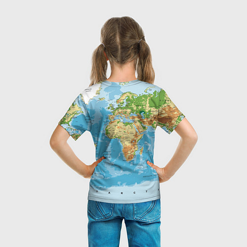 Детская футболка Атлас мира / 3D-принт – фото 6
