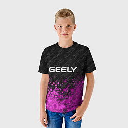 Футболка детская Geely pro racing: символ сверху, цвет: 3D-принт — фото 2