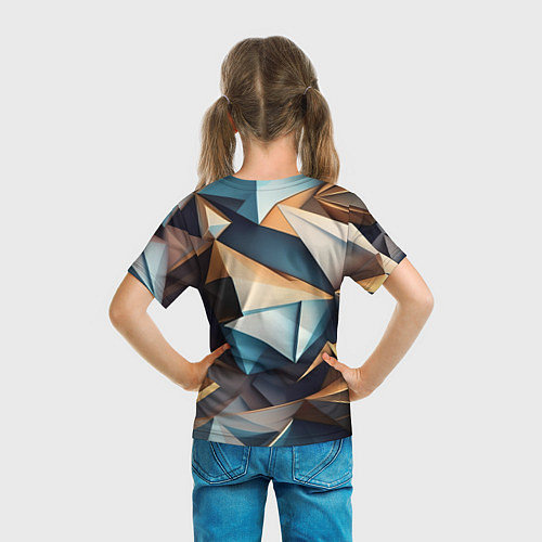 Детская футболка Геометрический принт от нейросети / 3D-принт – фото 6