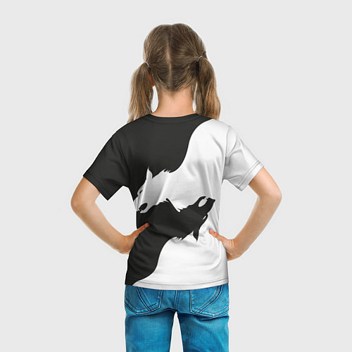Детская футболка Волк инь ян / 3D-принт – фото 6