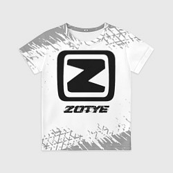 Футболка детская Zotye speed на светлом фоне со следами шин, цвет: 3D-принт