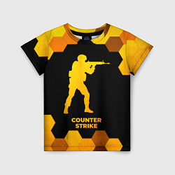 Футболка детская Counter Strike - gold gradient, цвет: 3D-принт