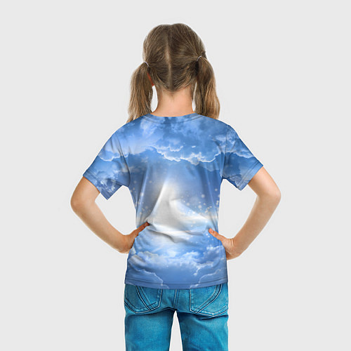 Детская футболка Ту-154 в морозном небе / 3D-принт – фото 6