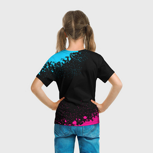 Детская футболка CreepyPasta - neon gradient / 3D-принт – фото 6