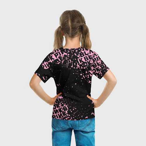 Детская футболка Блэкпинк - потертости / 3D-принт – фото 6