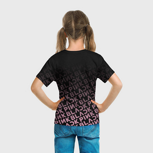 Детская футболка Блэкпинк - сердце / 3D-принт – фото 6