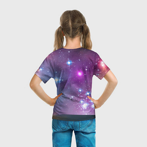 Детская футболка Панда бравый космонавт - нейросеть / 3D-принт – фото 6