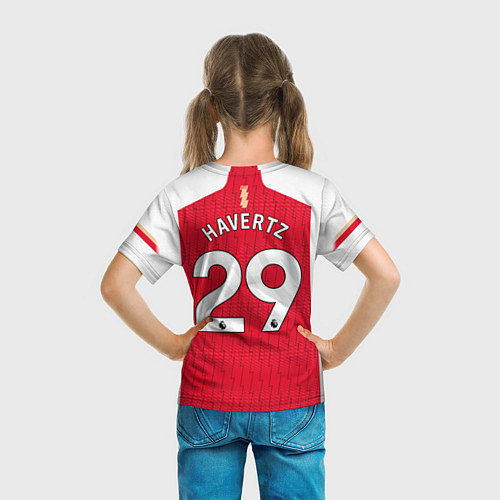 Детская футболка Кай Хаверц Арсенал форма 2324 домашняя / 3D-принт – фото 6