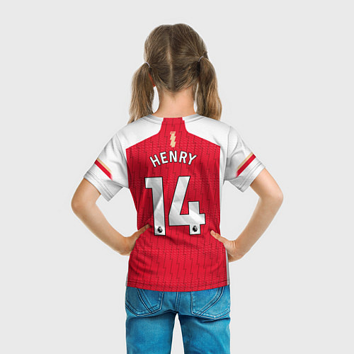 Детская футболка Тьерри Анри Арсенал Лондон форма домашняя / 3D-принт – фото 6