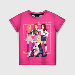 Футболка детская Blackpink anime poster, цвет: 3D-принт