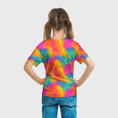 Детская футболка Насыщенные яркие краски / 3D-принт – фото 6