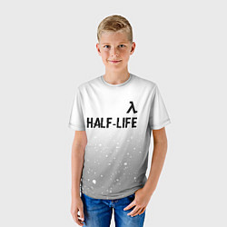 Футболка детская Half-Life glitch на светлом фоне: символ сверху, цвет: 3D-принт — фото 2
