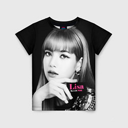 Футболка детская Blackpink Lisa Business card, цвет: 3D-принт